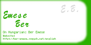 emese ber business card